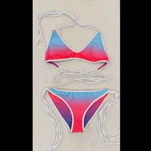 LAST CHANCE 🚀 Colorship Reversible Bikini in Sunset Gradient S